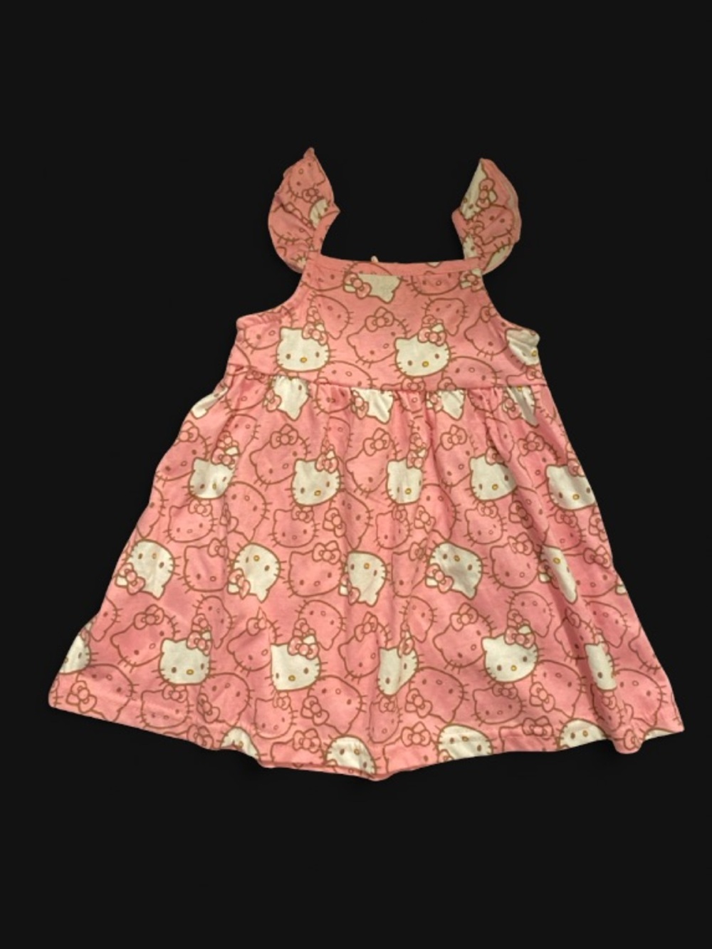 Hello Kitty Pink Printed Ruffle-Strap Dress - Picture 12 of 13